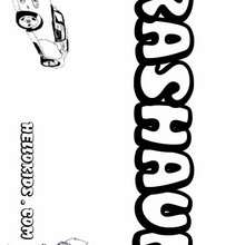 Rashaun - Coloring page - NAME coloring pages - BOYS NAME coloring pages - Boys names starting with R or S coloring posters