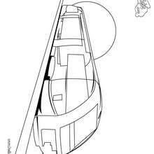 Small speed train coloring page