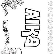 Alka - Coloring page - NAME coloring pages - GIRLS NAME coloring pages - A names for girls coloring sheets