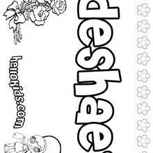 Deshae - Coloring page - NAME coloring pages - GIRLS NAME coloring pages - D names for GIRLS free coloring sheets