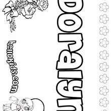 Doralyn - Coloring page - NAME coloring pages - GIRLS NAME coloring pages - D names for GIRLS free coloring sheets