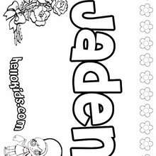 Jaden - Coloring page - NAME coloring pages - GIRLS NAME coloring pages - J names for girls coloring pages
