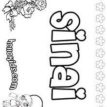 Sinai - Coloring page - NAME coloring pages - GIRLS NAME coloring pages - S girls names coloring posters