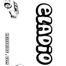 Eladio - Coloring page - NAME coloring pages - BOYS NAME coloring pages - Boys names starting with E or F coloring pages
