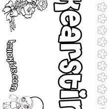 Kearstin - Coloring page - NAME coloring pages - GIRLS NAME coloring pages - K names for girls coloring posters