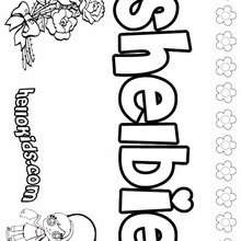 Shelbie - Coloring page - NAME coloring pages - GIRLS NAME coloring pages - S girls names coloring posters