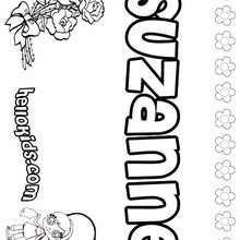 Suzanne - Coloring page - NAME coloring pages - GIRLS NAME coloring pages - S girls names coloring posters