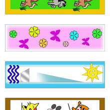 Colored Animal bookmarks - Kids Craft - BOOKMARKS for school books - ANIMAL Bookmarks