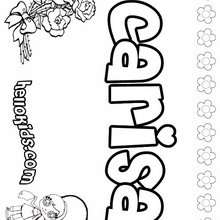 Carisa - Coloring page - NAME coloring pages - GIRLS NAME coloring pages - C names for girls coloring sheets