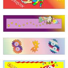 Colored Carnival bookmarks