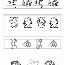 Cute Animal bookmarks coloring page