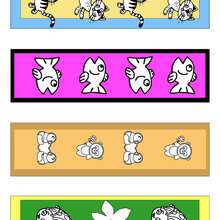 Half-colored Cute Animal bookmarks - Kids Craft - BOOKMARKS for school books - ANIMAL Bookmarks