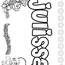 Julissa - Coloring page - NAME coloring pages - GIRLS NAME coloring pages - J names for girls coloring pages