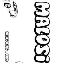Malosi - Coloring page - NAME coloring pages - BOYS NAME coloring pages - M+N boys names coloring posters