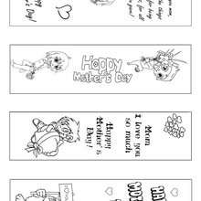 Mother's Day bookmark coloring page - Kids Craft - BOOKMARKS for school books - MOTHER'S DAY Bookmarks