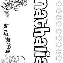 Nathalia - Coloring page - NAME coloring pages - GIRLS NAME coloring pages - N names for girls coloring posters