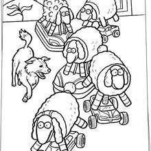 Sheep machine for dog coloring page