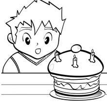Birthday Cake coloring page - Coloring page - BIRTHDAY coloring pages - Birthday cake coloring pages