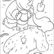 Beach games coloring page - Coloring page - CHARACTERS coloring pages - CARTOON CHARACTERS Coloring Pages - BABAR coloring pages