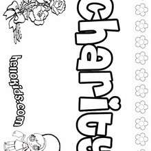 Charity - Coloring page - NAME coloring pages - GIRLS NAME coloring pages - C names for girls coloring sheets