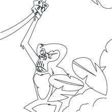 Climbing monkey coloring page