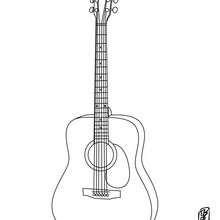 Guitare coloring page - Coloring page - MUSICAL coloring pages - MUSICAL INSTRUMENT coloring pages - GUITARE coloring pages