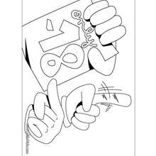 Kid heaven door sign coloring page - Coloring page - DOOR HANGER coloring pages