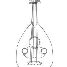 Mandolin coloring page - Coloring page - MUSICAL coloring pages - MUSICAL INSTRUMENT coloring pages - MANDOLIN coloring pages