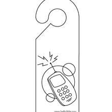 Phone door hanger coloring page - Coloring page - DOOR HANGER coloring pages