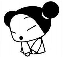 Pucca is shy coloring page - Coloring page - CHARACTERS coloring pages - CARTOON CHARACTERS Coloring Pages - PUCCA coloring pages