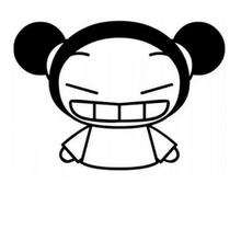 Pucca smiling coloring page - Coloring page - CHARACTERS coloring pages - CARTOON CHARACTERS Coloring Pages - PUCCA coloring pages