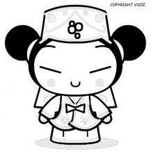 Pucca the nurse coloring page - Coloring page - CHARACTERS coloring pages - CARTOON CHARACTERS Coloring Pages - PUCCA coloring pages