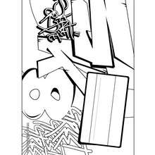 Skater door sign coloring page - Coloring page - DOOR HANGER coloring pages