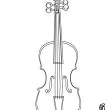 Violin coloring page - Coloring page - MUSICAL coloring pages - MUSICAL INSTRUMENT coloring pages - VIOLIN coloring pages