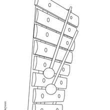 Xylophone coloring page - Coloring page - MUSICAL coloring pages - MUSICAL INSTRUMENT coloring pages - XYLOPHONE coloring pages