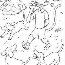 Zephir licks an ice cream coloring page