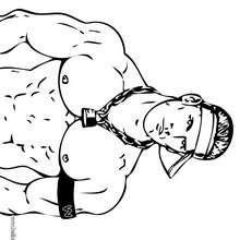 John Cena coloring page - Coloring page - SPORT coloring pages - WRESTLING coloring pages