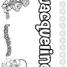Jacqueline - Coloring page - NAME coloring pages - GIRLS NAME coloring pages - J names for girls coloring pages