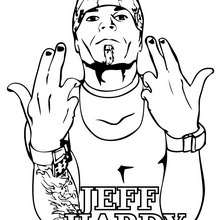 Wrestler Jeff Hardy coloring page - Coloring page - SPORT coloring pages - WRESTLING coloring pages