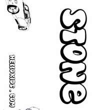 Stone - Coloring page - NAME coloring pages - BOYS NAME coloring pages - Boys names starting with R or S coloring posters