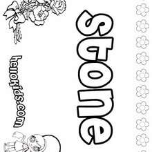 Stone - Coloring page - NAME coloring pages - GIRLS NAME coloring pages - S girls names coloring posters