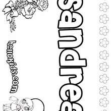 Sandrea - Coloring page - NAME coloring pages - GIRLS NAME coloring pages - S girls names coloring posters