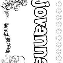Jovanna - Coloring page - NAME coloring pages - GIRLS NAME coloring pages - J names for girls coloring pages