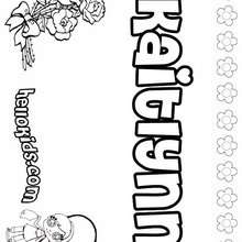 Kaitlynn - Coloring page - NAME coloring pages - GIRLS NAME coloring pages - K names for girls coloring posters