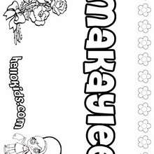 Makaylee - Coloring page - NAME coloring pages - GIRLS NAME coloring pages - M names for girls coloring posters