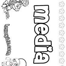 Media - Coloring page - NAME coloring pages - GIRLS NAME coloring pages - M names for girls coloring posters
