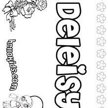 Deleisy - Coloring page - NAME coloring pages - GIRLS NAME coloring pages - D names for GIRLS free coloring sheets