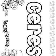 Ceres - Coloring page - NAME coloring pages - GIRLS NAME coloring pages - C names for girls coloring sheets