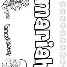 Mariah - Coloring page - NAME coloring pages - GIRLS NAME coloring pages - M names for girls coloring posters