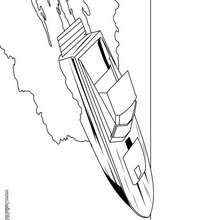 Motor boat coloring page